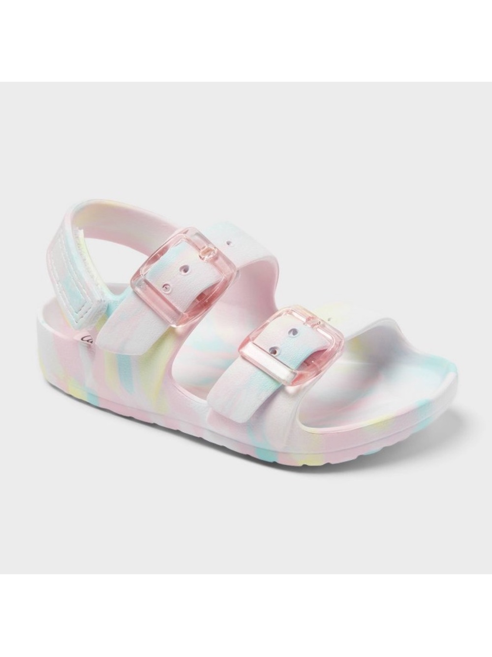 NWT Toddler Blown EVA Ade Sandals - Cat & Jack™ White/Yellow/Blue 5T
